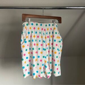 Polka dot shorts! Brand is Karen Scott.